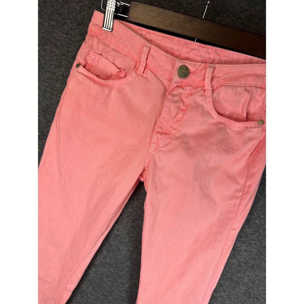 Vilagallo Coral Pink Cotton Elastane Slim Fit Jeans Women Size EU 36 US XS 26x28